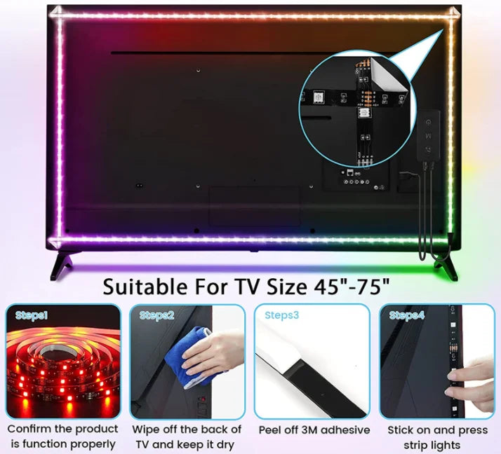 5M USB LED Strip Light 5V 3528 1 Meter 5 Meter Yellow Cool White Pink Green Blue Red SMD Ribbon Ceiling Cabinet Light Waterproof