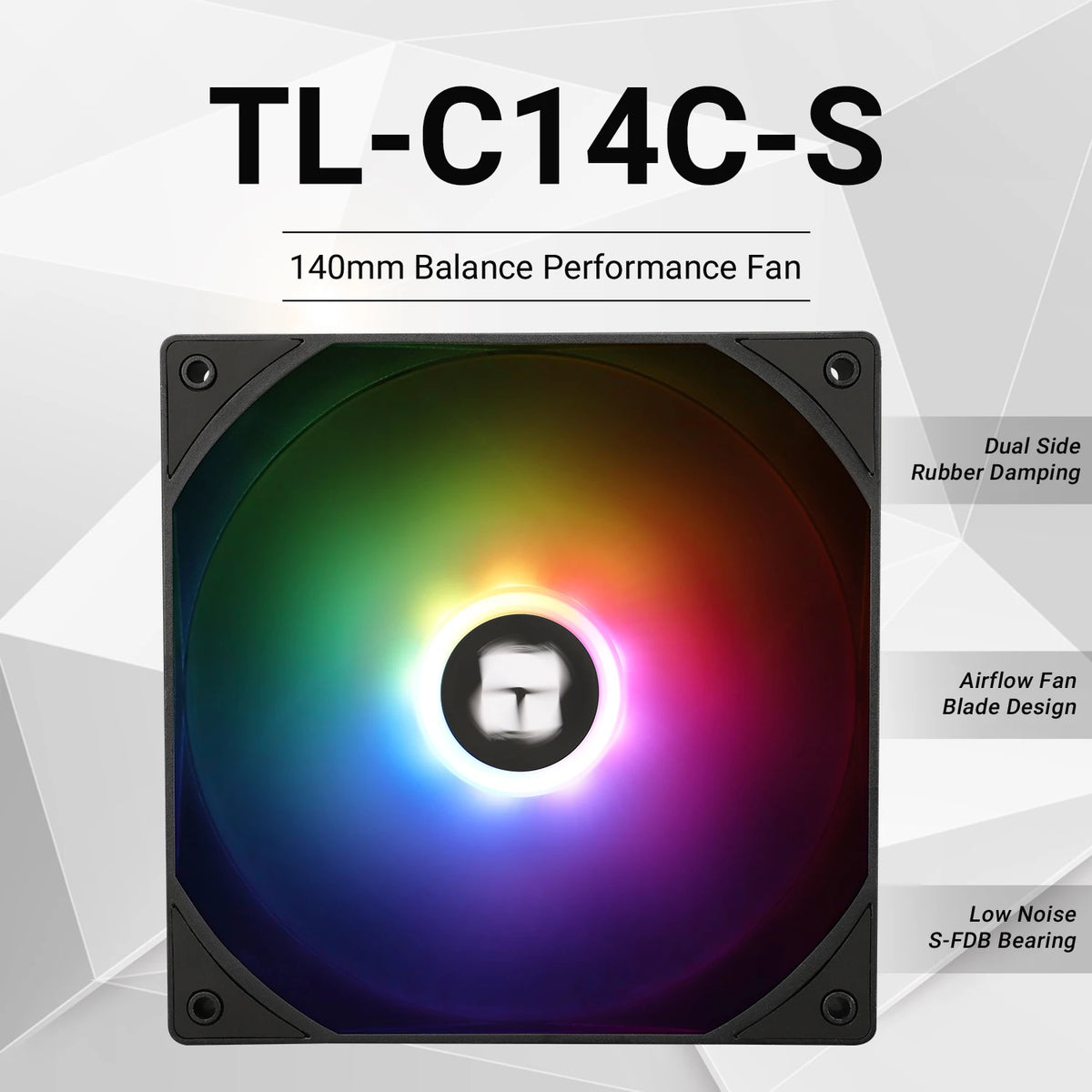 Thermalright 140mm Case Fan TL-C14/C14C/C14C-S/C14CW/C14CW-S CPU Cooling Fan ARGB 140mm Balance Fan Balance Performance Fan