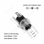 DC Power Connector 5.5mm 2.1mm 2.5mm 3.5mm 1.35mm Barrel Plug 3A 5V 12V Male Female Jack Socket Screw Nut Panel Mount Adapter