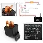 DC 12V/24V 4 Pin 5 Pin 30A Waterproof Automotive Relay With Socket Car Relay Auto Relay  Fuse Coil 1.8W Voltage Relay Vehicle