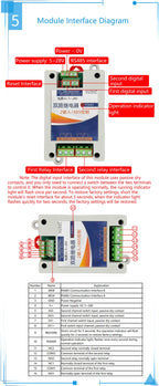 RS485 Modbus RTU 2-Ch DIDO Relay IO Expansion Module, High Precision Digital Input Output Controller, Industrial PLC Board DIY
