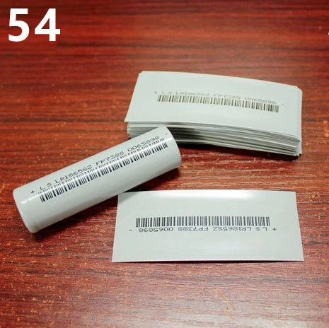 100pcs/lot 18650 lithium battery heat shrinkable skin battery packaging PVC packaging insulation sleeve DIY replacement skin