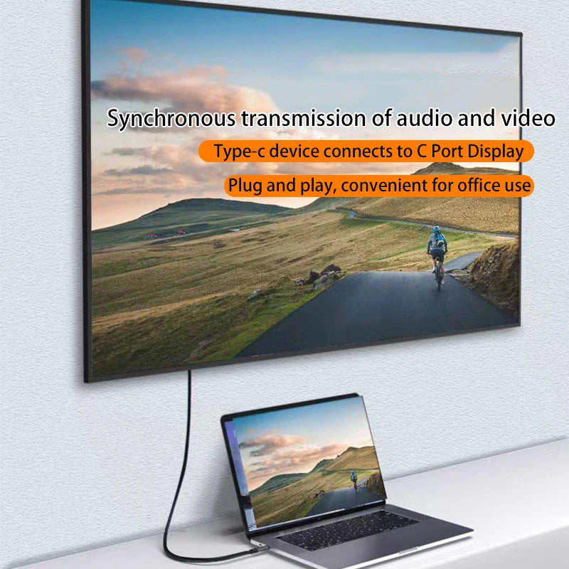 USB3.1 Gen2 full-featured HD output 100W three-dimensional elbow screen projection type-c to type-c Male to Female cable