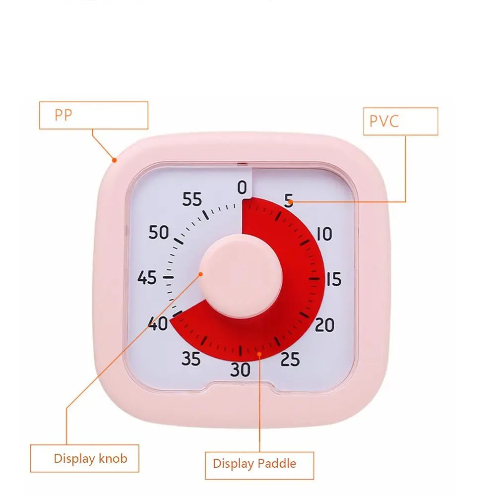 Silent Visual Timer 60-Minute Stopwatch Alarm Clock Countdown Timer Visualization Loud Kitchen Cooking Timer Kitchen