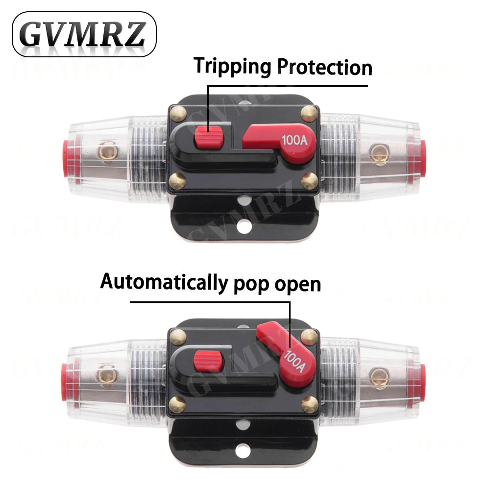 Car Battery Fuse Automatic Reset Audio Stereo Amplifier Fuses Overload Protection Adapter Auto Accessories 15A 20A 30A 40A 50A