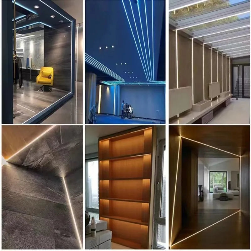 1-10 PCS LED Rigid Strip DC12V 50CM 20 Inch SMD5730 36LEDs U/V-Shaped Flat LED Aluminum Channel Rigid Strip for Indoor Lighting