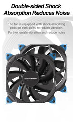 Teucer AF 14025 PC Case Cooling Fan 12V 4Pin PWM MHDB Hydraulic Bearing White 14CM Silent Fan for Computer Radiator Ventilator