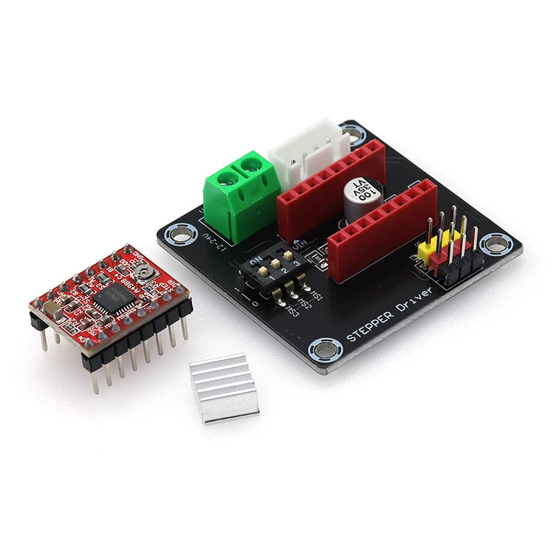 3D Printer Parts StepStick A4988 DRV8825 Stepper Motor Driver With Heat sink Carrier Reprap RAMPS 1.4