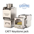 12/24pcs RJ45 Keystone Cat7 Cat6A Shielded FTP Zinc Alloy Module Network Keystone Jack Connector Adapter 10GB Network