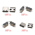10Pcs USB Connector Type C Female Charging Port Jack 2P/6P/16P/24 Pin Soldering PCB SMD SMT DIY USB-C Socket Adapter