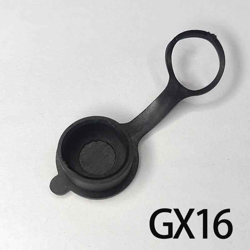 GX12 GX16 GX20 Aviation Circular Plug Socket Waterproof Dust Cable Connector Metal Leather Chain Protective Sleeve Cap