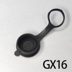 GX12 GX16 GX20 Aviation Circular Plug Socket Waterproof Dust Cable Connector Metal Leather Chain Protective Sleeve Cap