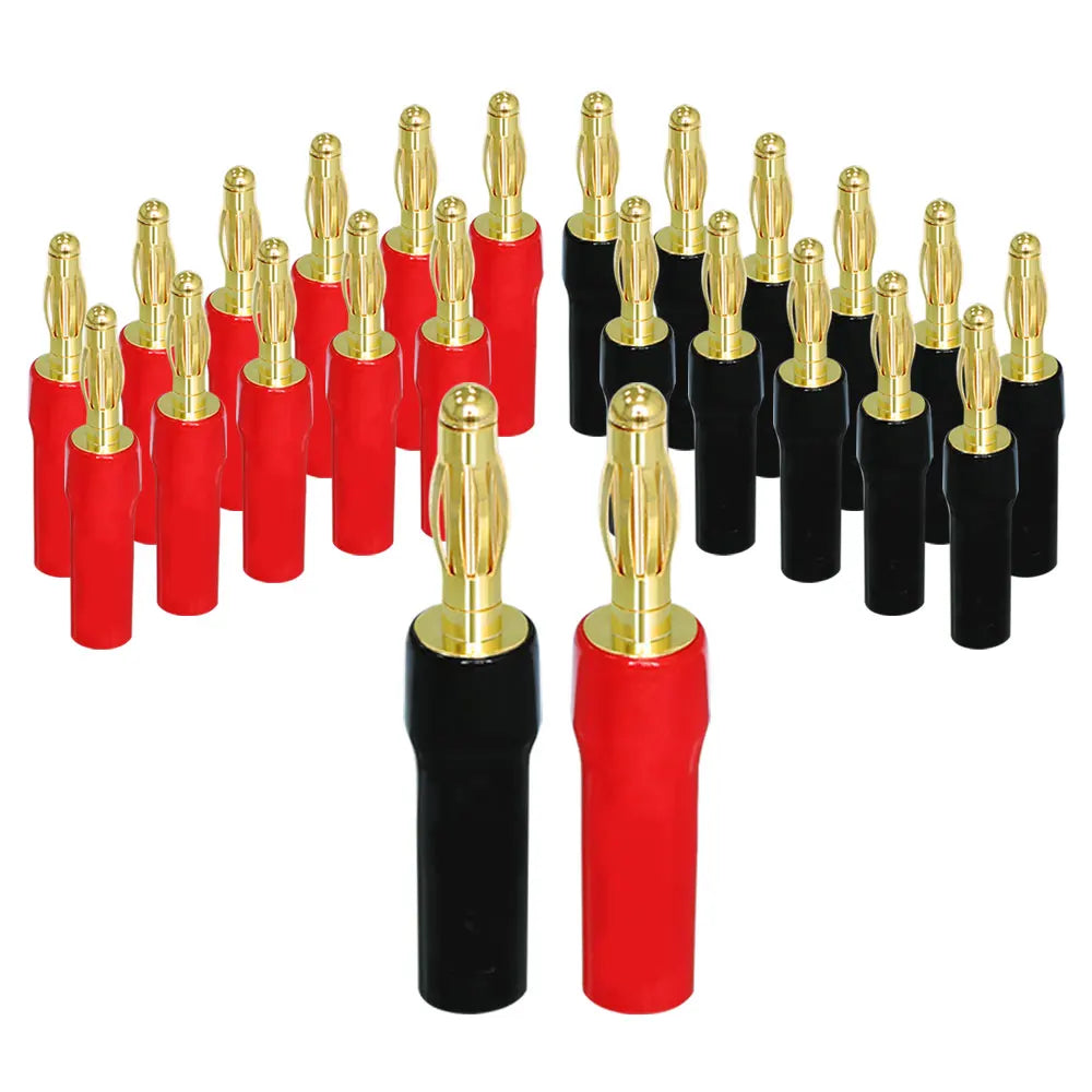 Musical Sound 2/4/12/24 PCS Banana Plug Connectors Gold Plated HIFI Audio 4mm Dual Screws Speaker Cable Banana Plug Connectors