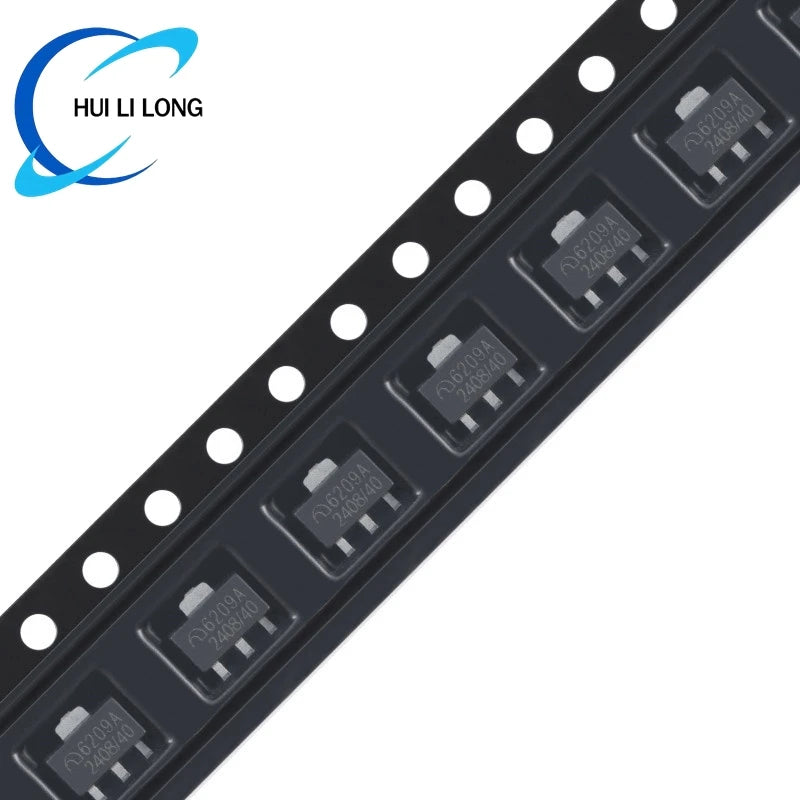 100Pcs/5pc ME6209 6209A ME6209A 3V 3.3V 4V 4.5V 5V ME6209A33PG ME6209A50PG SOT-89 Low Power Dropout LDO Linear Regulator IC SMD