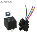 12V/24V 4Pin 5Pin Waterproof Relay 40A Car Auto Relay with Copper Terminals & Socket Metal Insert Relay