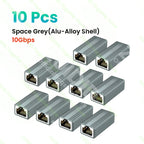 1/2/5/10Pcs 10Gbps RJ45 Connector Female to Female Gigabit Network Extender Extension for Cat8 Cat7 Cat6 Ethernet Cable Adapter