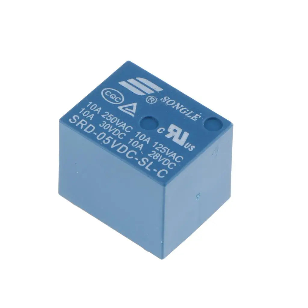 10 Pieces SRD 05VDC SL C 5Pin Power Relay 5V DC SPDT PCB Type Blue