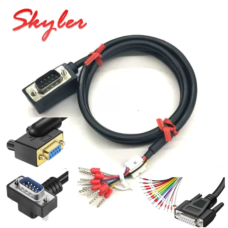 Industrial DB9 DB15 with Terminal Number Connector 9/15 Pin Male Female Single Head Cable Tube Grade Serial Port Connection Line