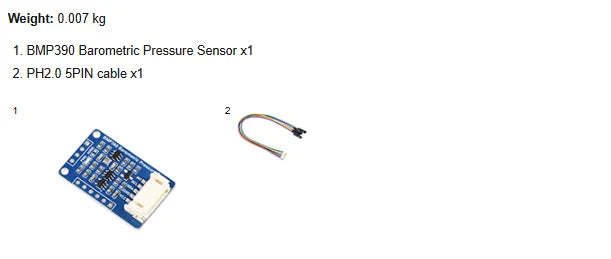 Waveshare BMP390 Barometric Pressure Sensor,Barometric Pressure / Altitude / Temperature Measuring