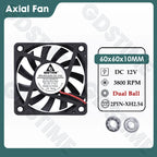 Gdstime 60MM Fan 24V 12V 5V Cooler 60x60x10MM Axial Cooling Fan 6010 Dual Ball Brushless Dupont USB Fan for PC Case CPU Cooling