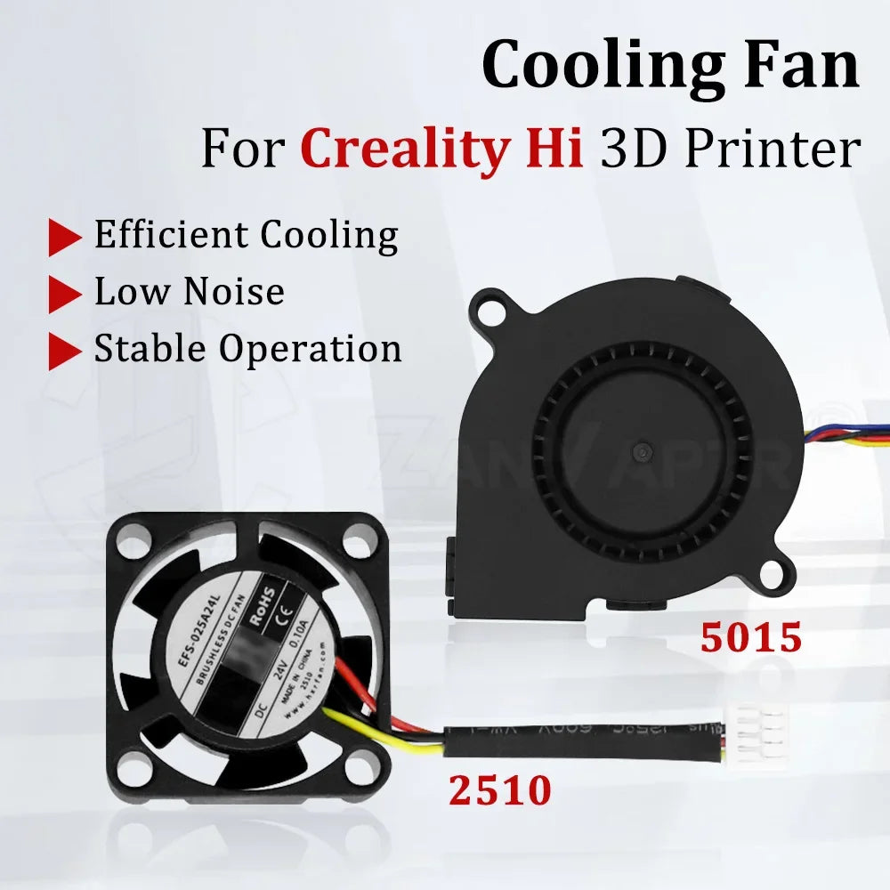 Fan For Creality Hi 2510 Cooling Fan 5015 Blower Fan DC24V Hotend Throat Auxiliary Cooling 3d Printer Accesoires