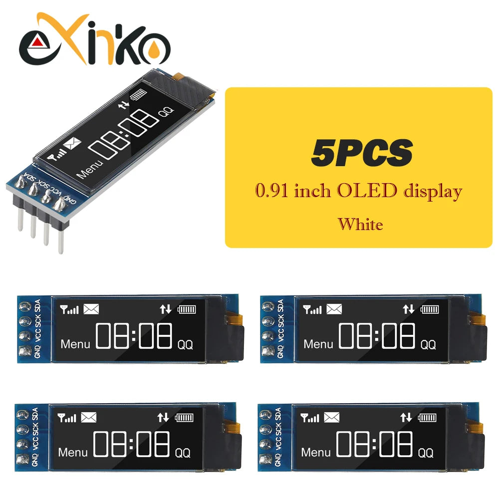 1-10pcs 0.91 inch OLED Display Module White/Blue OLED 128X32 LCD LED Display SSD1306 12832 0.91 IIC I2C Communicate for Arduino