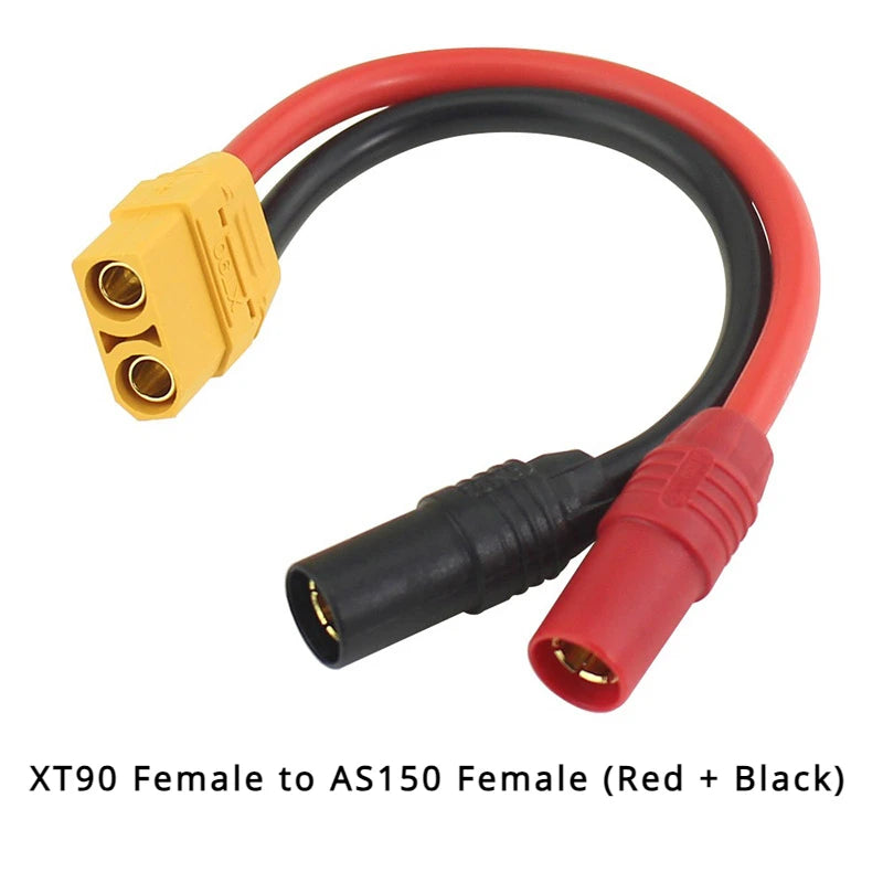 AS150 XT150 Male/Female To XT60 XT90 Plug DC Power Conversion Cable Connector 10AWG Silicone Wire Suitable for RC Batteries