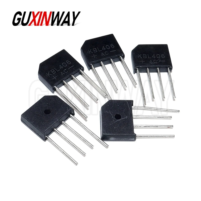 5PCS New 2A 3A 4A 6A 8A 10A 15A 600V 800V 1000V Diode Bridge Rectifier KBP206 210 310 KBL406 410 608 610 KBU810 1010 1510