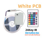 3AA Battery Power RGB Led Strip Light 5V 5050 with 3/17/24Key Remote Control Flexible Tape Waterproof Led Light TV Backlight