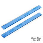 10PCS 40Pin Black White Red 2.54mm Single Double Row Straight Male Female Pin Header Connector Strip For PBC Ard Yellow Blue