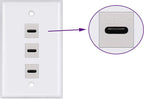 USB C Keystone Jack Inserts Adapter USB 3.1 Type-C Female to Female Insert Socket Coupler Connector for Wall Plate Outlet Panel