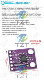 TZT 1/3PCS MCP2551 High-speed CAN Protocol Controller Bus Interface Module For Arduino