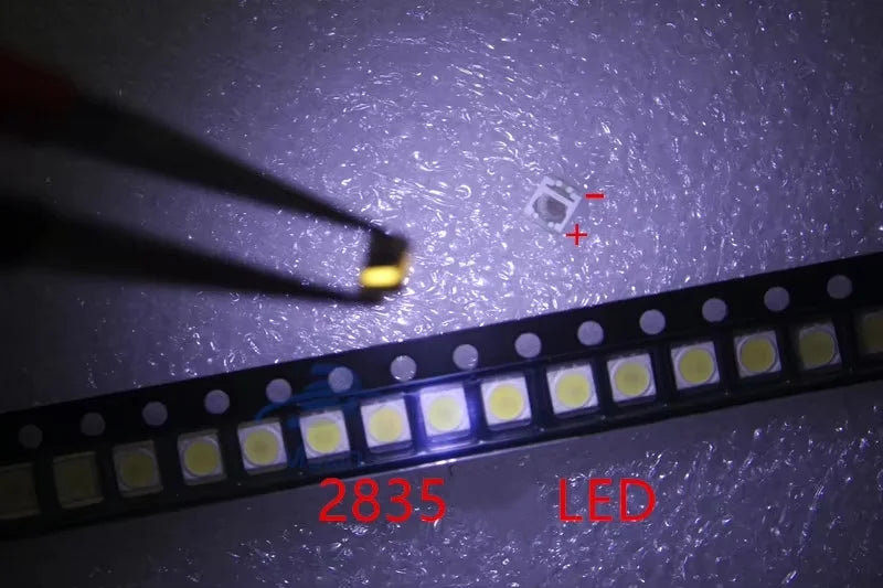 500PCS/Lot 3528 2835 3V SMD LED Beads 1W 100LM Cold White For TV LCD Backlight