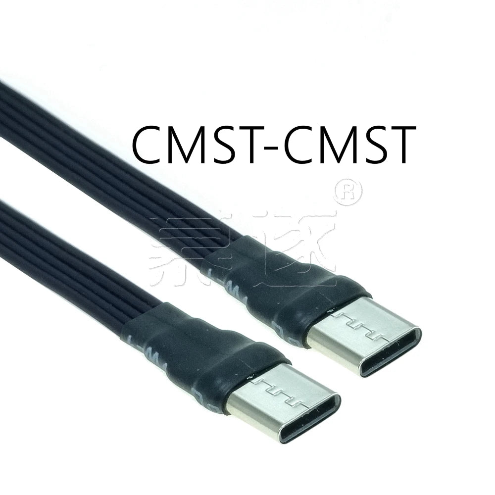 5CM 10CM 30CM USB 2.0 Type-C Flat Cable Extension FPC Cable USB 2.0 USB-C 90° Up/Down Angled Plug 5CM-1M