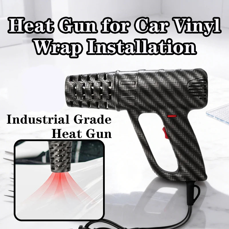 Professional Heat Gun, Adjustable Temperature, Special Tool for Car Vinyl Wrap, Window Film & Heat Shrink Film