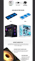 LIAN LI UNI FAN SL-INF 120 Infinity Mirror Fan RGB Case Radiator Cooler Gen.3 40 Leds L-Connect 3 120MM 140MM ARGB 5V 1/3Pcs