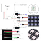 1~5Pcs WS2812B 8x8 16x16 RGB LED Digital Flexible Individually Addressable Panel Screen WS2812 8x32 Smart Pixel Module Matrix 5V