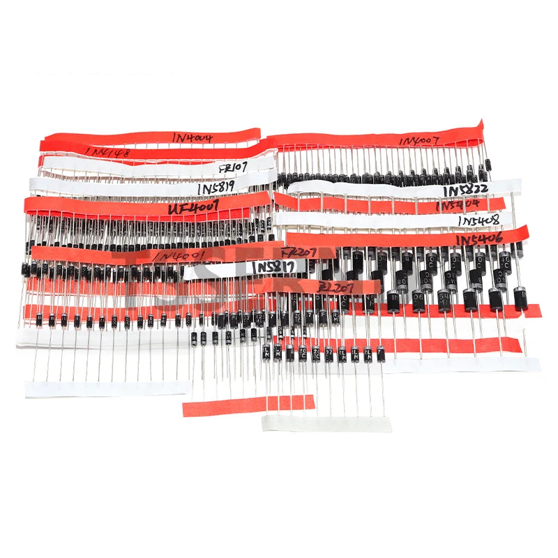 350PCS box Diodes kit 14Values Rectifier/Fast Recovery/Schottky/Switching Diode Set 1N4001 1N4007 1N4148 RL207 UF4007 FR107 207
