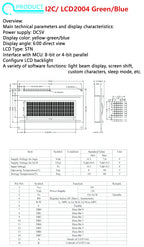 Module Blue Green Screen For Arduino 0802 1602 2004 12864 LCD Character UNO R3 Mega2560 Display PCF8574T IIC I2C Interface