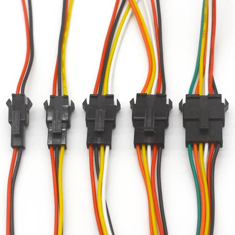 5pair-100pairs 3pin 4pin 5pin 6pin JST LED Connectors, Male and Female Connector for 3528 5050 RGB RGBW RGBWW LED Strip Light