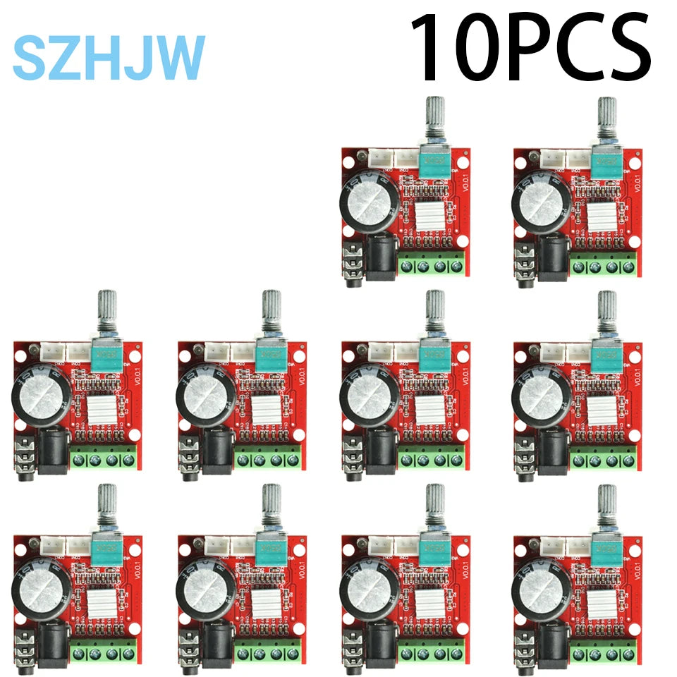 1-10PCS 12V Mini Hi-Fi PAM8610 Audio Stereo Amplifier Board 2X10W Dual Channel D Class