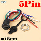 1–20pcs USB-C Type-C Waterproof Connector With Nut Locking Panel Mounting TPC Fast Charging Port Jack Socket 2/4/5/6 Pin PH 2.0