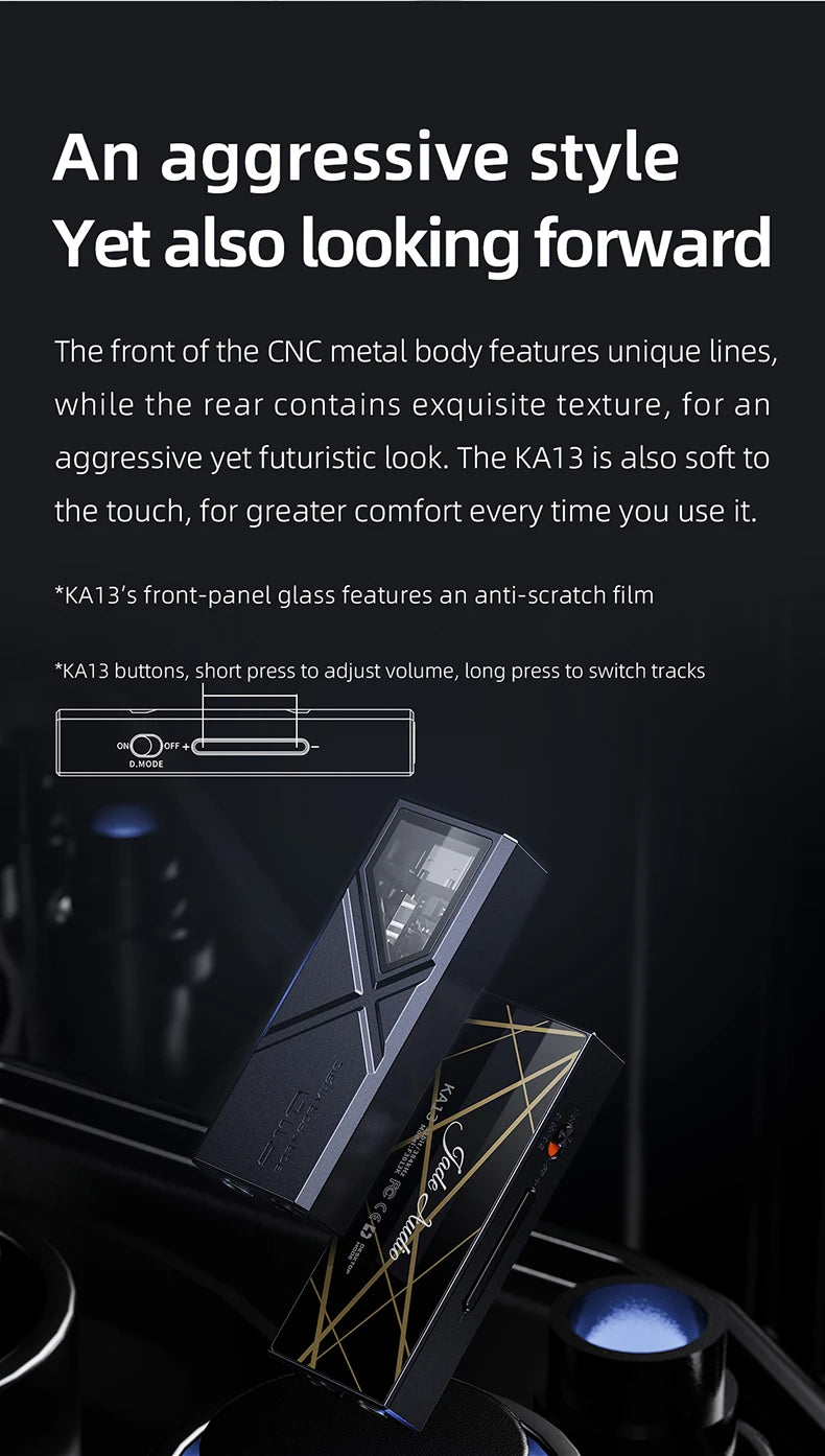 FiiO KA13 Dual CS43131 Portable DAC Amplifier for IOS/Android 3.5mm and 4.4mm Balanced Output, 550mW high Power