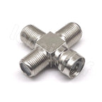 5pcs British F-head zinc alloy direct connection 90 degree elbow cable TV inch docking F tee four-way F-JKK