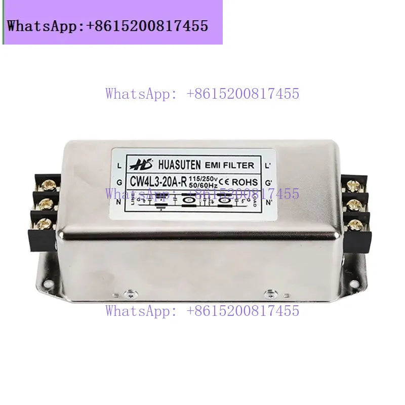 CW4L3 single-phase three-stage EMI AC power supply filter EMC terminal block 220V anti-interference 10A20A30A