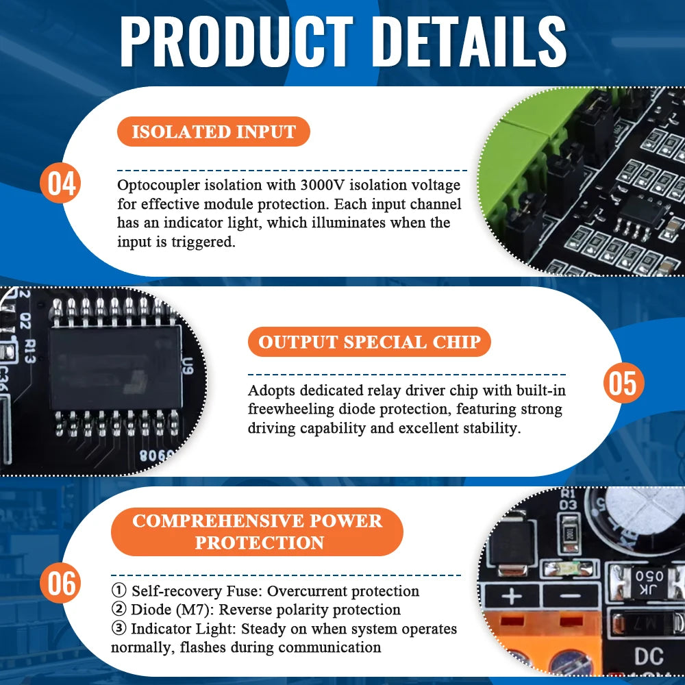 Isolation Type RS485 to 4-20mA 0-5V 0-10V Transform Module 2 4 Channel Modbus RTU RS485 to Analog Industrial Converter Modules