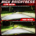 H7 LED Projector Lens 3000W 6000000LM Mini 1:1 H7 Headlight Canbus Fog Bulb Turbo Lamp Motorcycle Light ﻿6500K 12V Wireless Fan