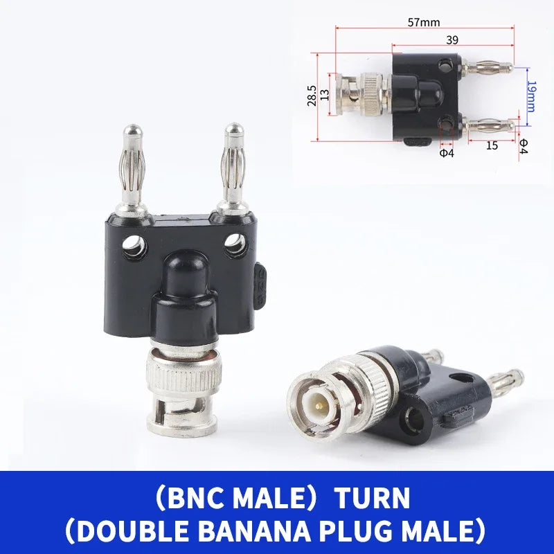 BNC to Banana Male Plug & Female Jack RF Connector Coaxial Test Converter
