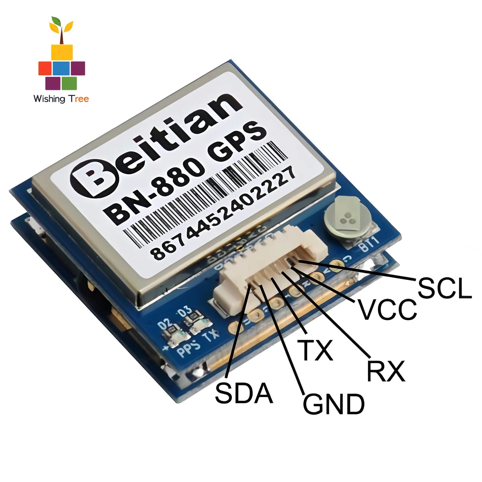 Beitian BN-880 GPS Module with Compass for FPV Drones, High Sensitivity -167dBm, Multi-Constellation Support