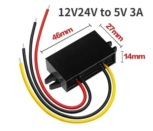 12V24V to 5V 12V24V to 5V 12V to 9V 3A Power Converter Step Down Power Supply Module 8-36V Buck to 5V for Car LED Display